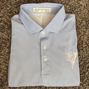 Holderness & Bourne Blue Geometric Polo  XL UPF 50